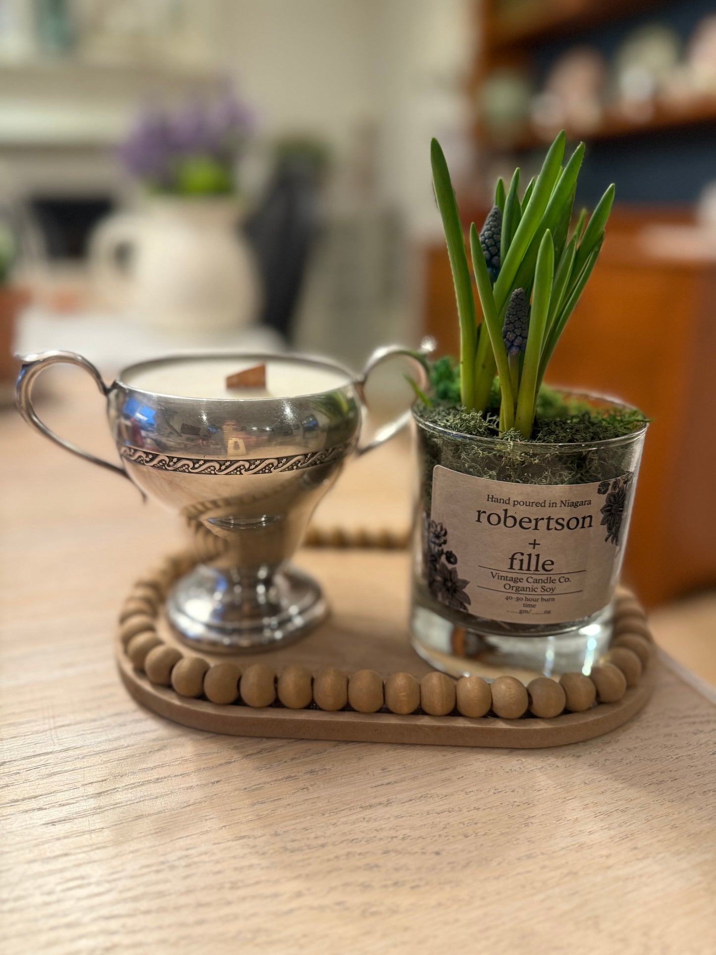 grand pedestal silver handled bowl