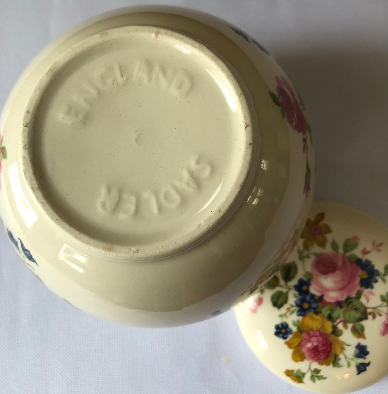 Cottage Rose Ginger Jar - Sadler