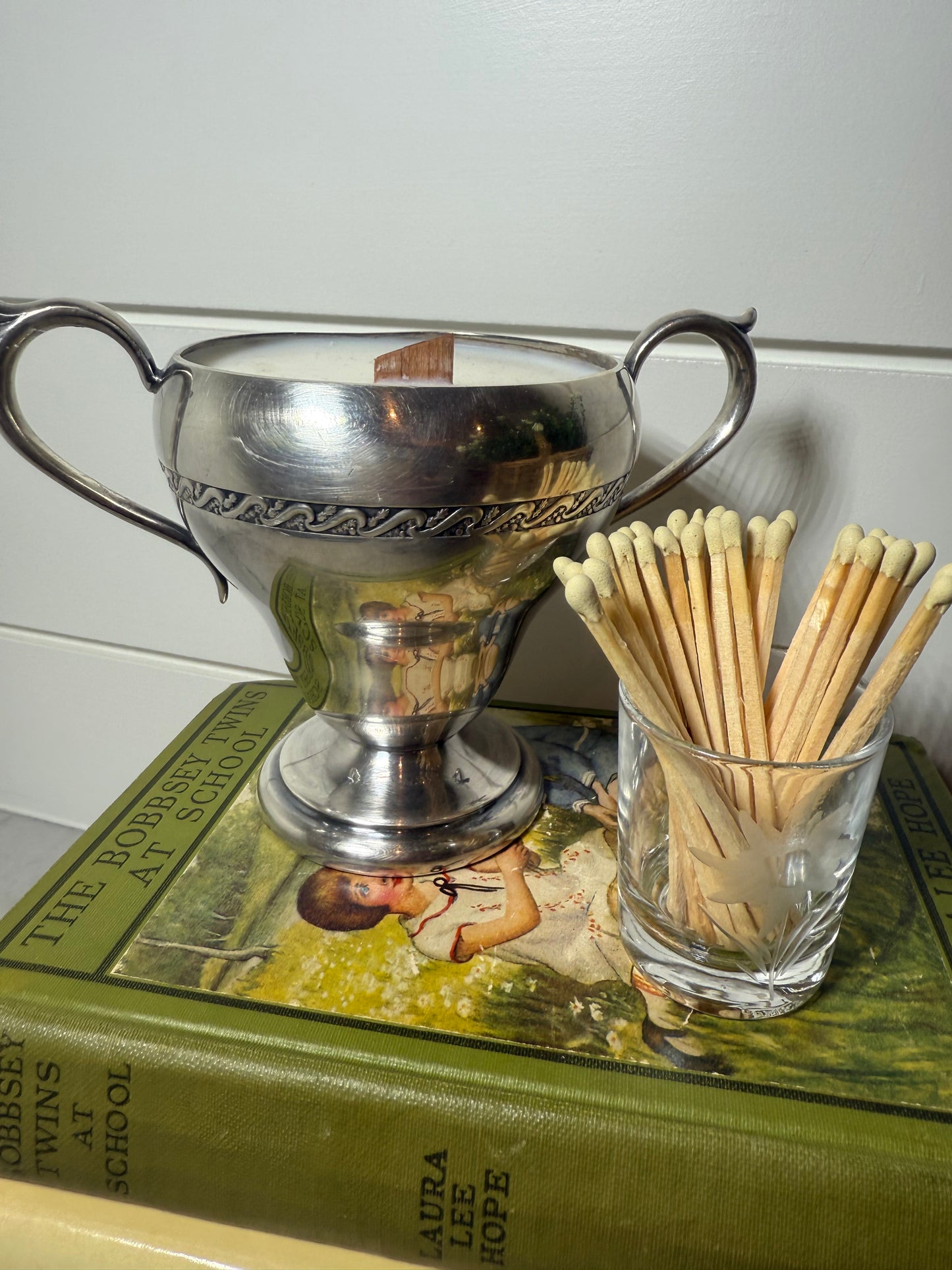 grand pedestal silver handled bowl