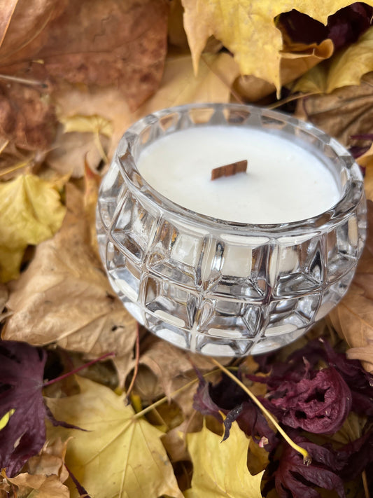 vintage crystal orb statement candle