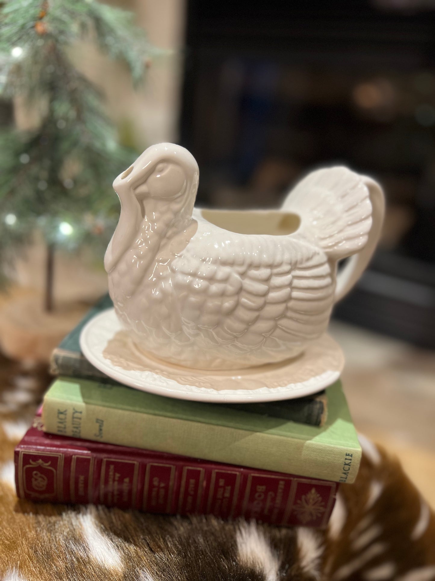 adorable ceramic  turkey gravy boat