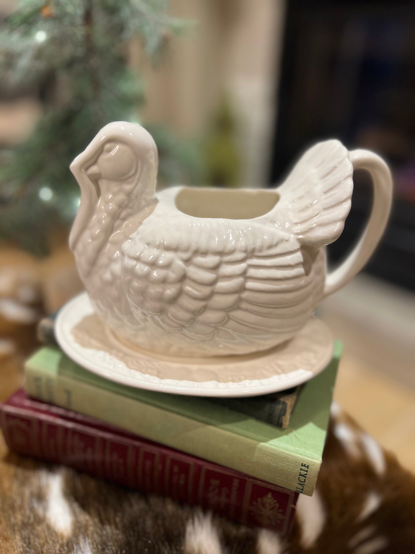 adorable ceramic  turkey gravy boat