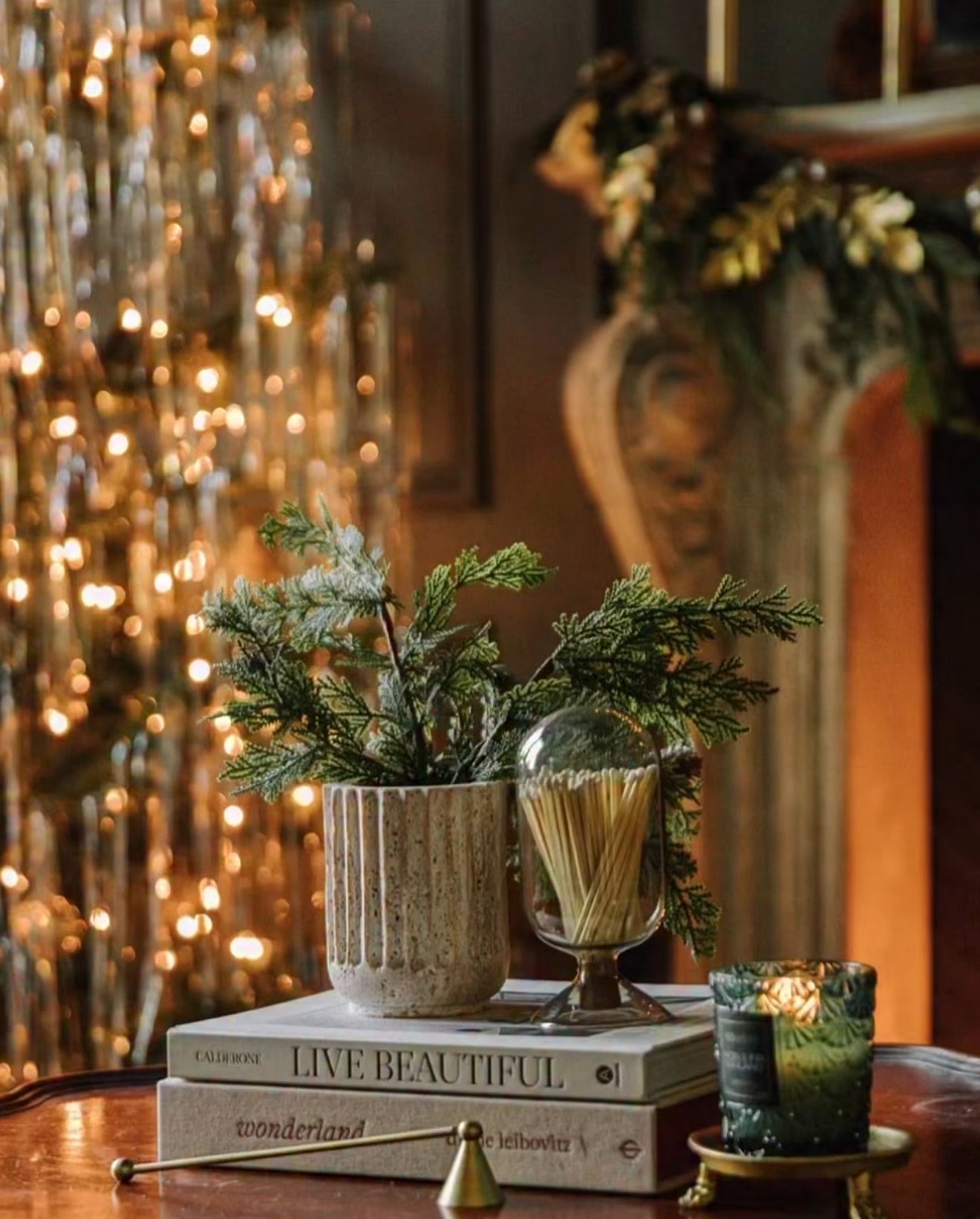 Crystal Lidded Jar in Fir Balsam + Pomander